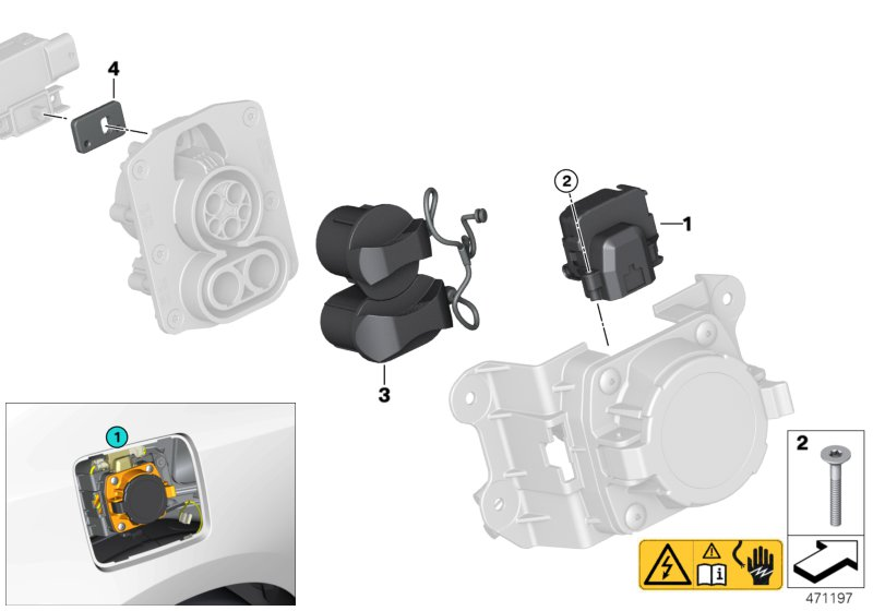 BMW 61139313228 Drive, Charge Socket Lock