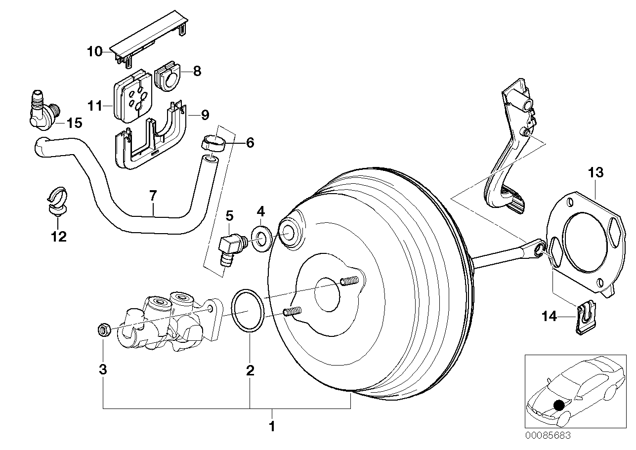 BMW 34331165950 Hose Elbow