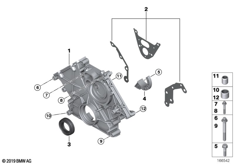 BMW 11147634754 Timing Case Cover, Bottom