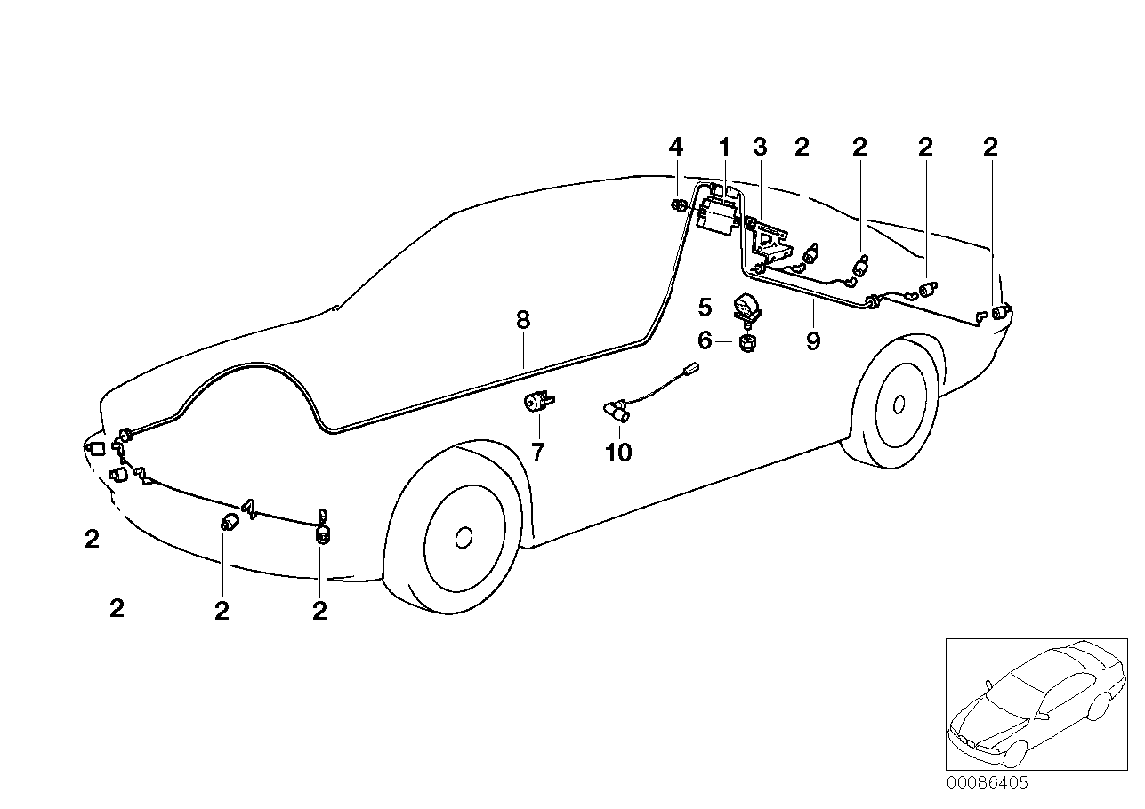 BMW 61128376876 Adapter Wire Pdc
