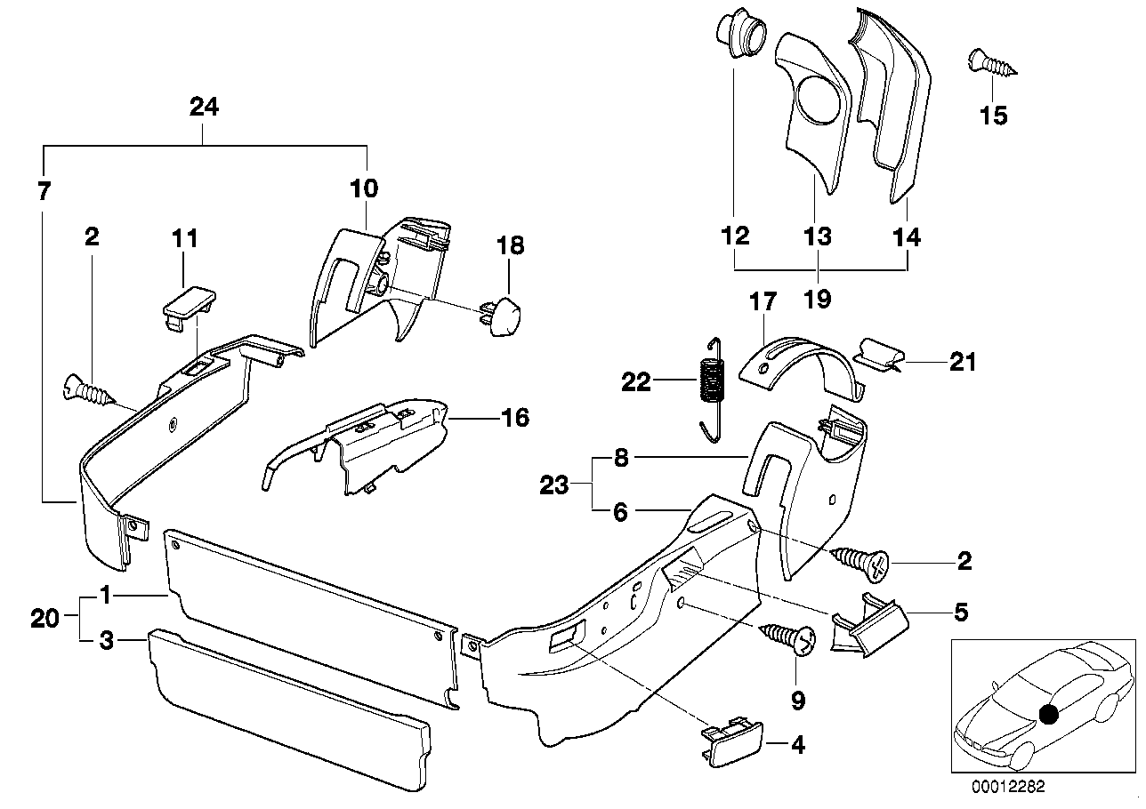 BMW 52108108357 Covering Left