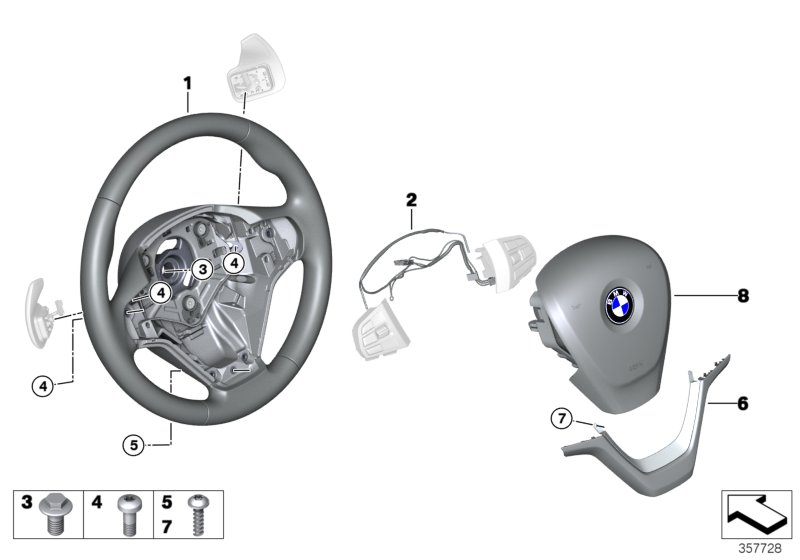 BMW 32306868413 Airbag Module, Driver'S Side