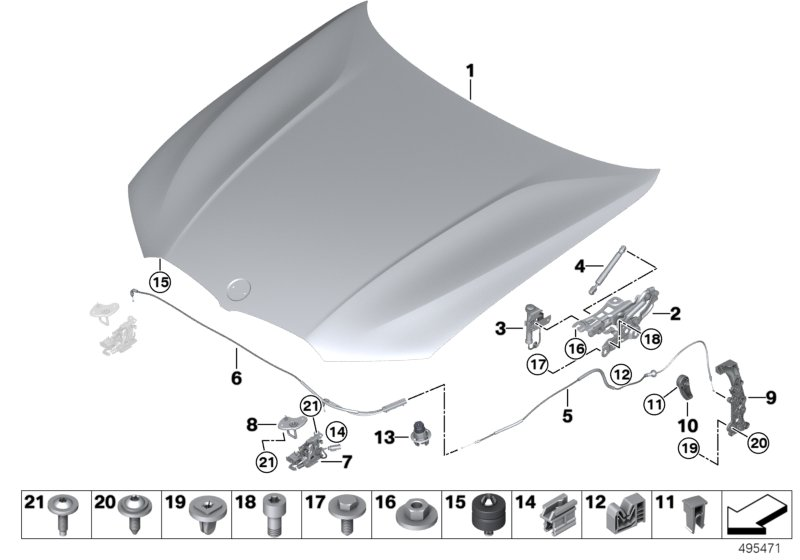 BMW 61138038489 Plug-In Connection Bracket