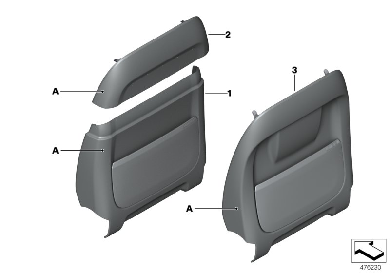 BMW 52107988436 REAR SECTION, COMFORT SEAT