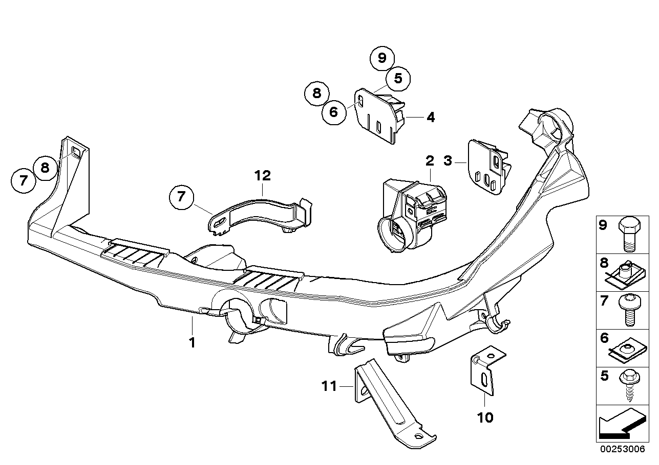 BMW 63127316676 Right Support