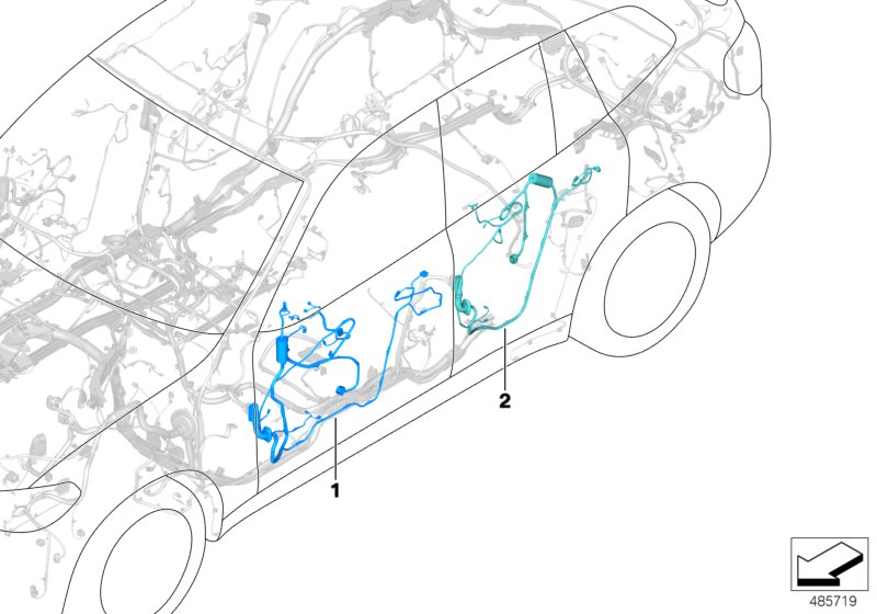 BMW 61128792836 CO-DRIVER'S SIDE DOOR CABLE