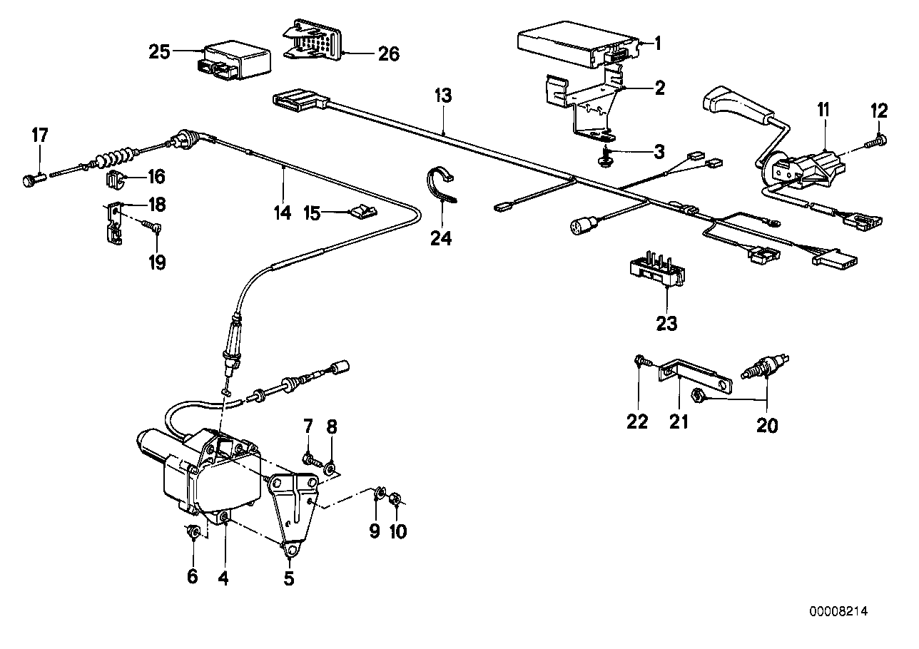 BMW 61121372793 Wiring Set Cruise Control