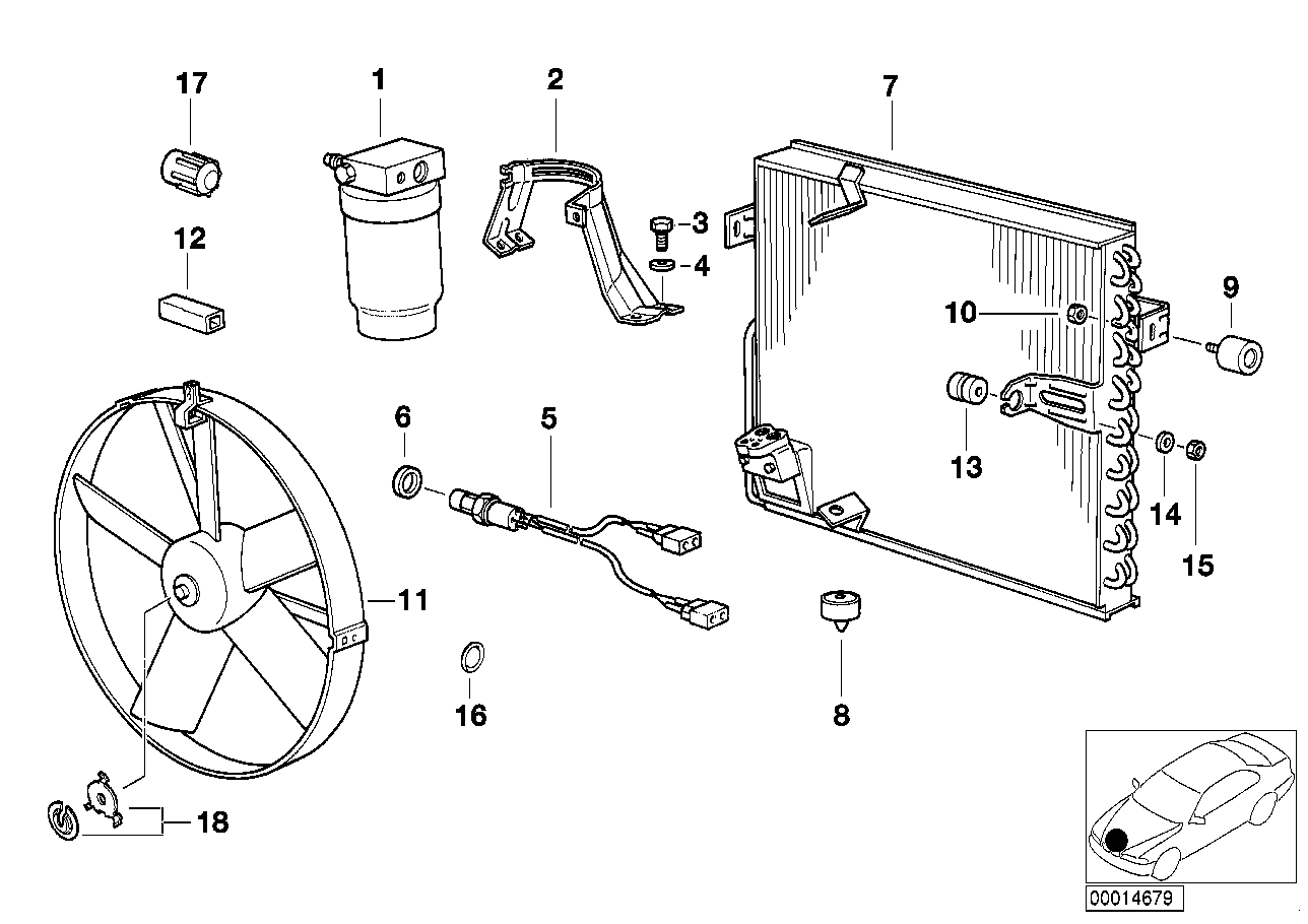 BMW 64538390483 Drying Container