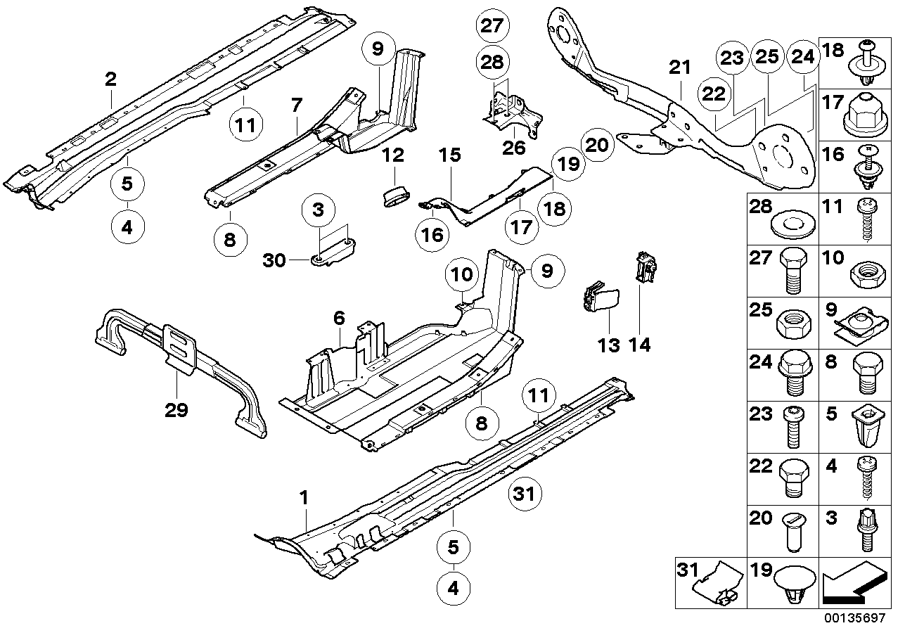 BMW 72118119154 Torx Bolt