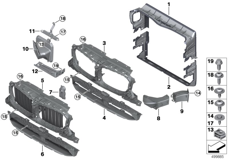 BMW 51647400117 BRACKET, AUX. RADIATOR, LOWE