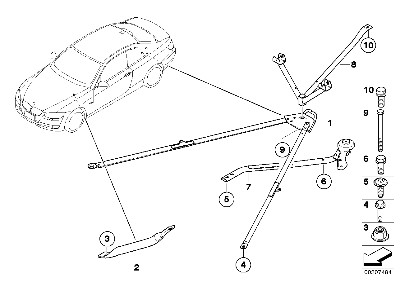 BMW 51618045987 Left Pull Rod