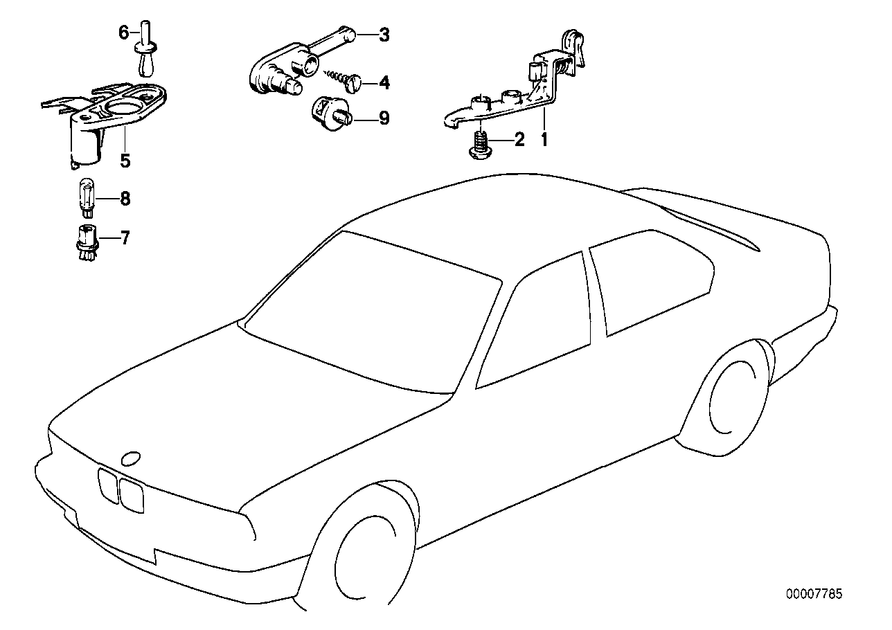 BMW 25161209887 Bulb Support