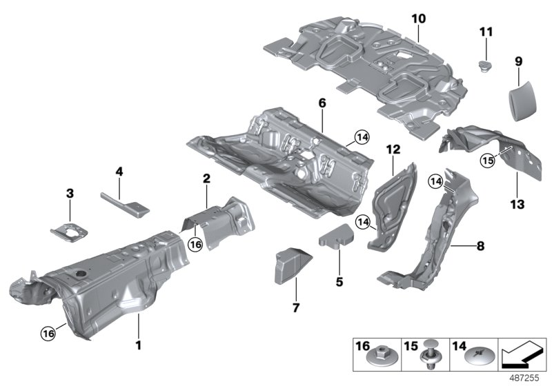 BMW 51487435711 SOUND INSULATION REAR QUARTE