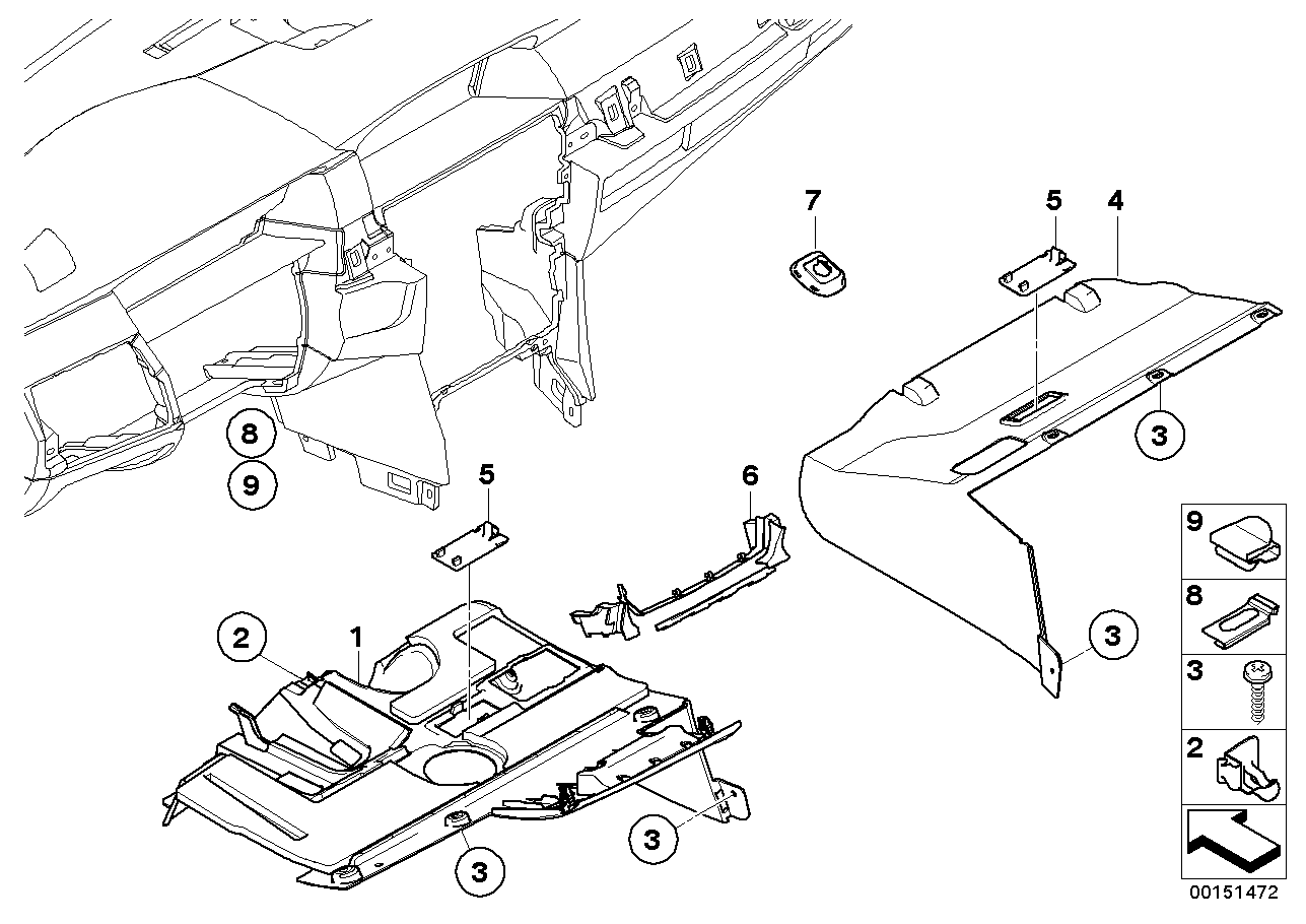 BMW 51457141229 Retainer Receptacle, Left