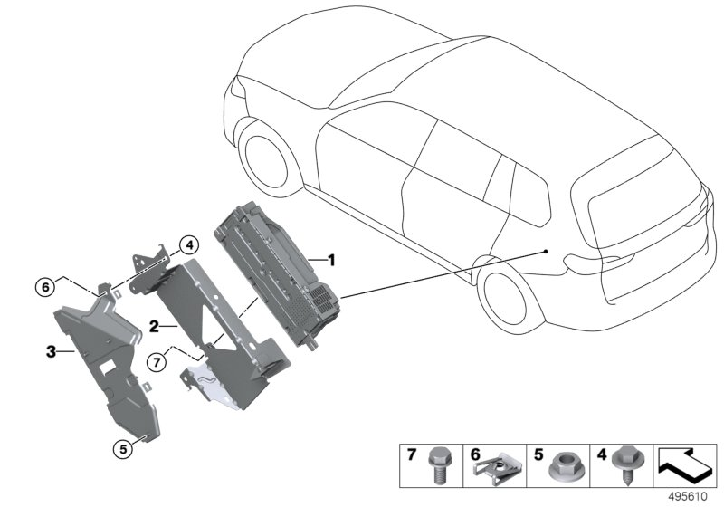 BMW 65156832603 BRACKET RAM / TV / LTE