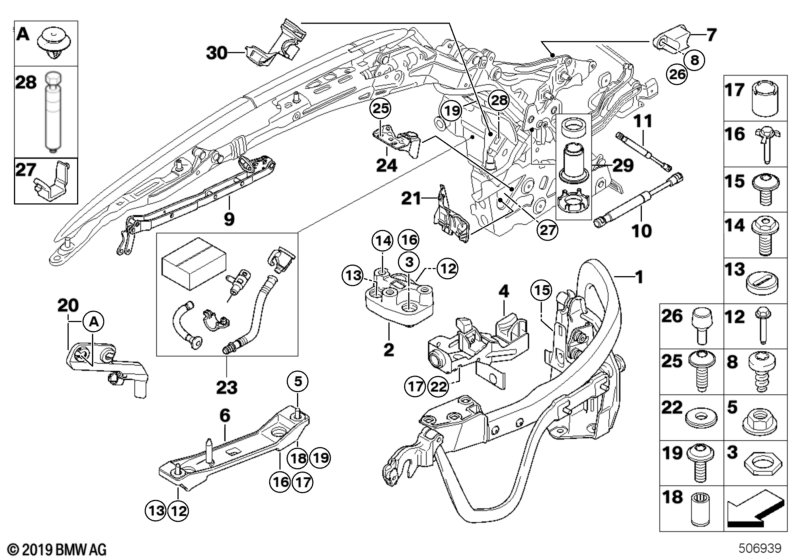 BMW 54377307339 Guide, Tension Cable
