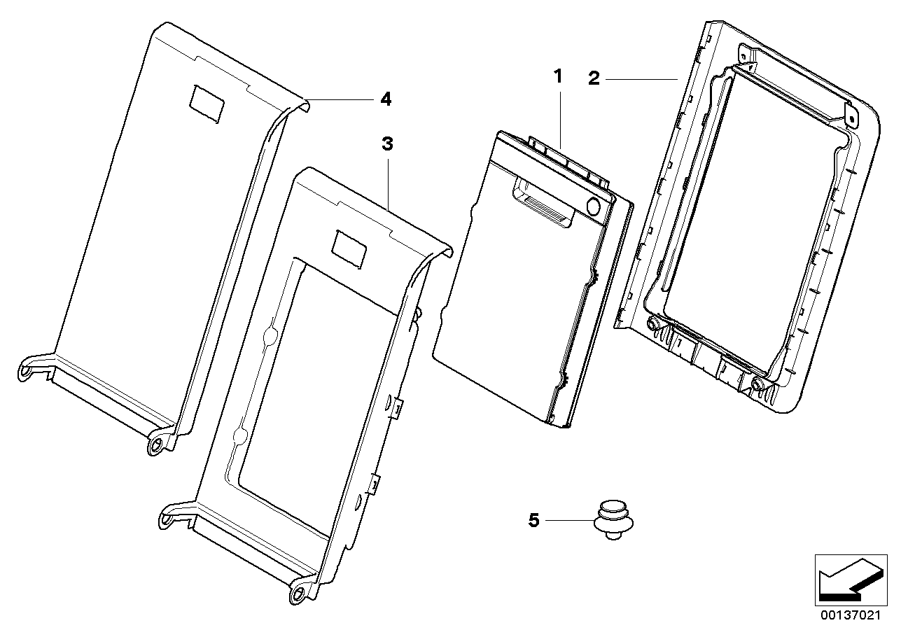 BMW 52209116313 Armrest Panel