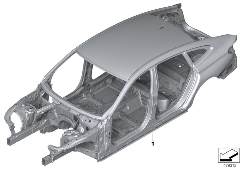 BMW 41002449796 BODY SKELETON WITH CHASSIS N