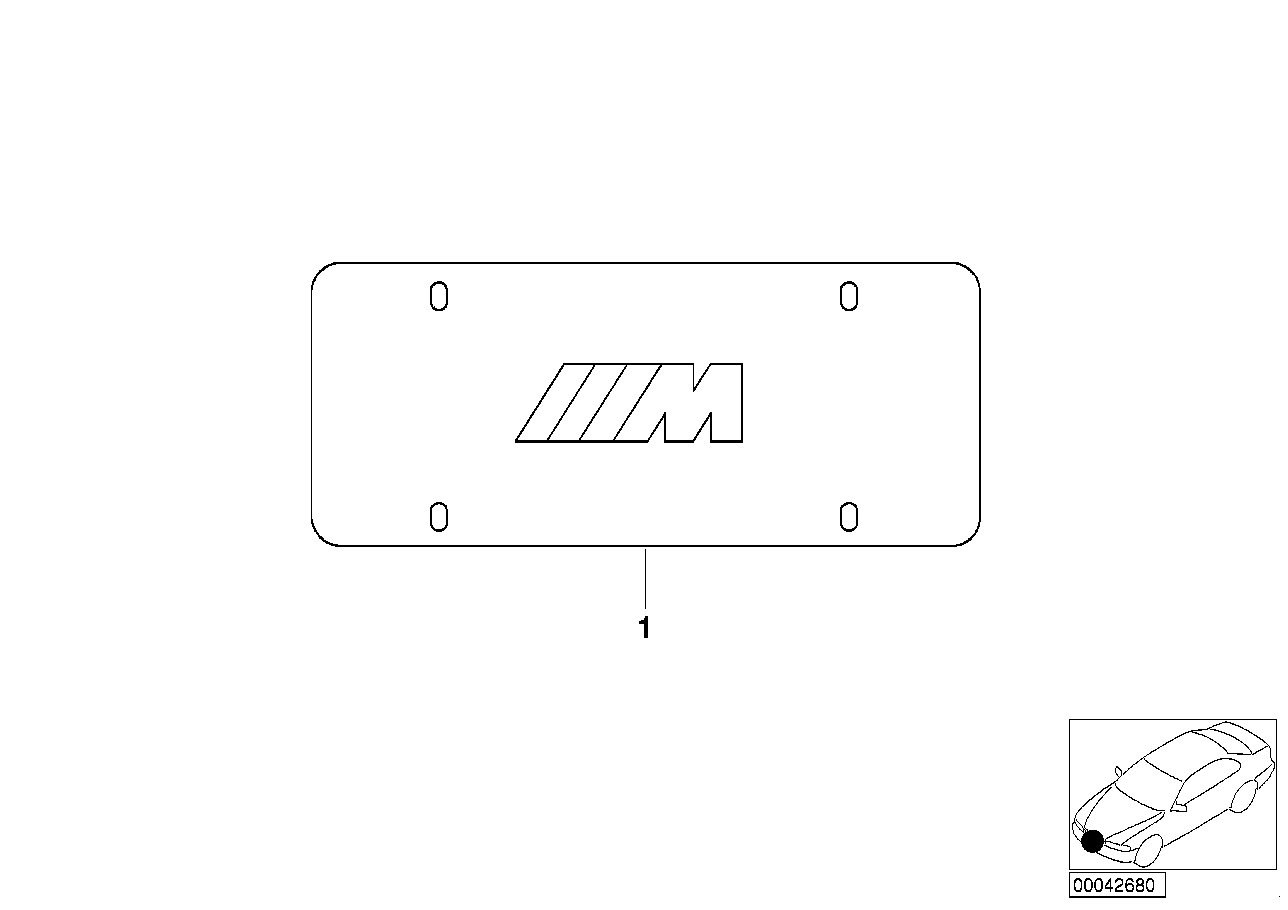 BMW 82121470396 Plate