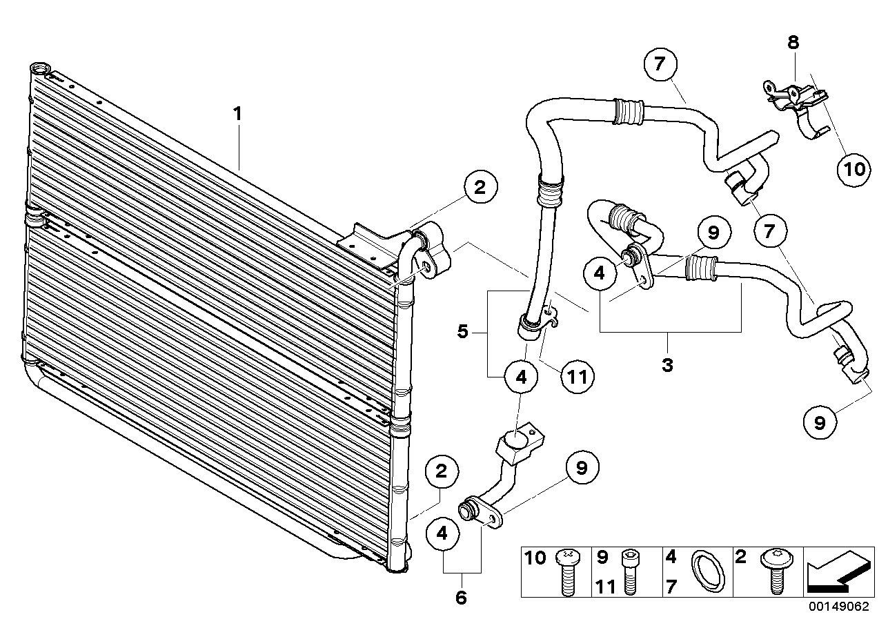 BMW 17227540670 Bracket For Engine Oil Cooler Line