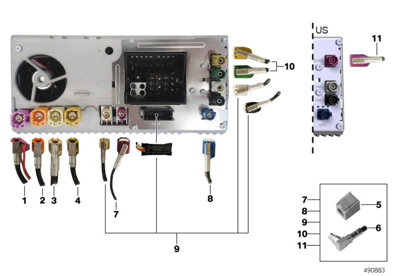 BMW 61118781511 Repair.Module Aerial Line Sdars