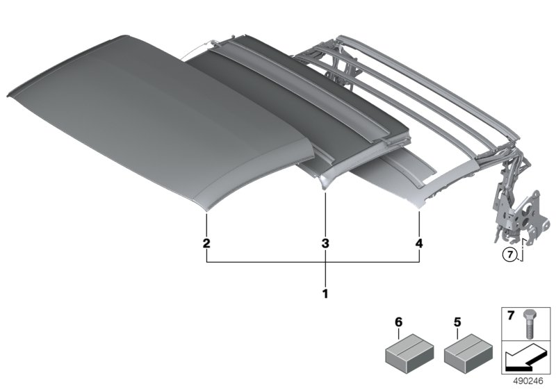 BMW 54348495138 Repair Kit, Convertible-Top Fabric