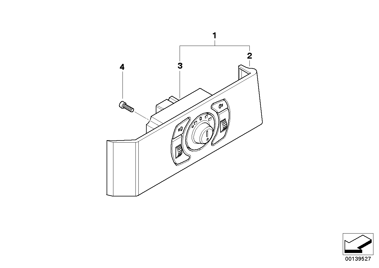 BMW 61316979872 Cover, Light Control Unit