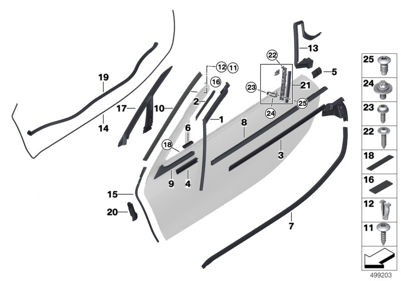 BMW 51417492379 HOOK&LOOP FASTENER