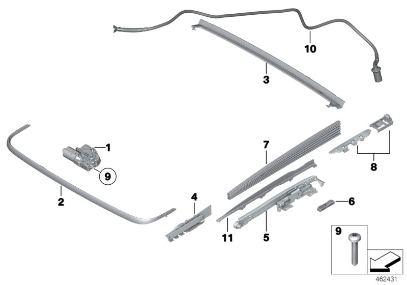 BMW 54107186394 Water Outlet Hose Rear