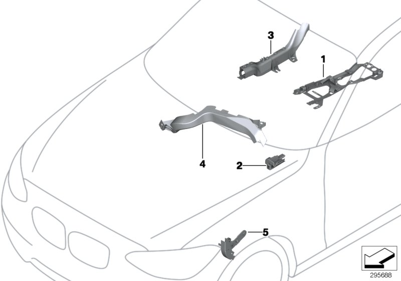 BMW 61136949440 Cable Guide For Hood