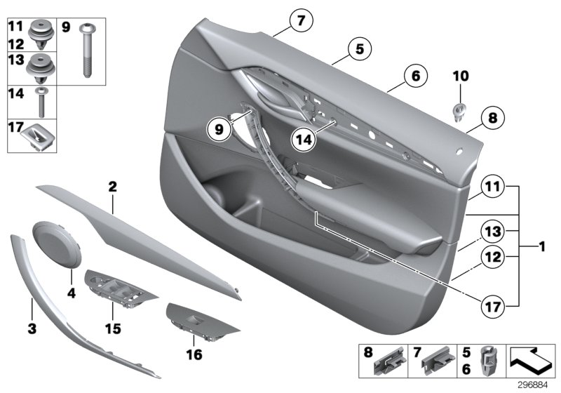 BMW 51417317553 Trim, Door, Aluminium, Acc. Finish, Left