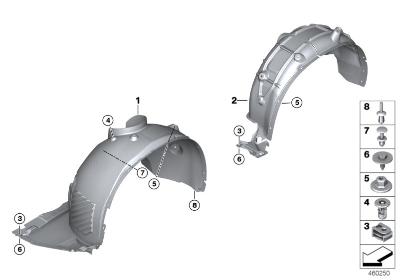 BMW 51717342175 COVER FOR WHEELHOUSING, FRON