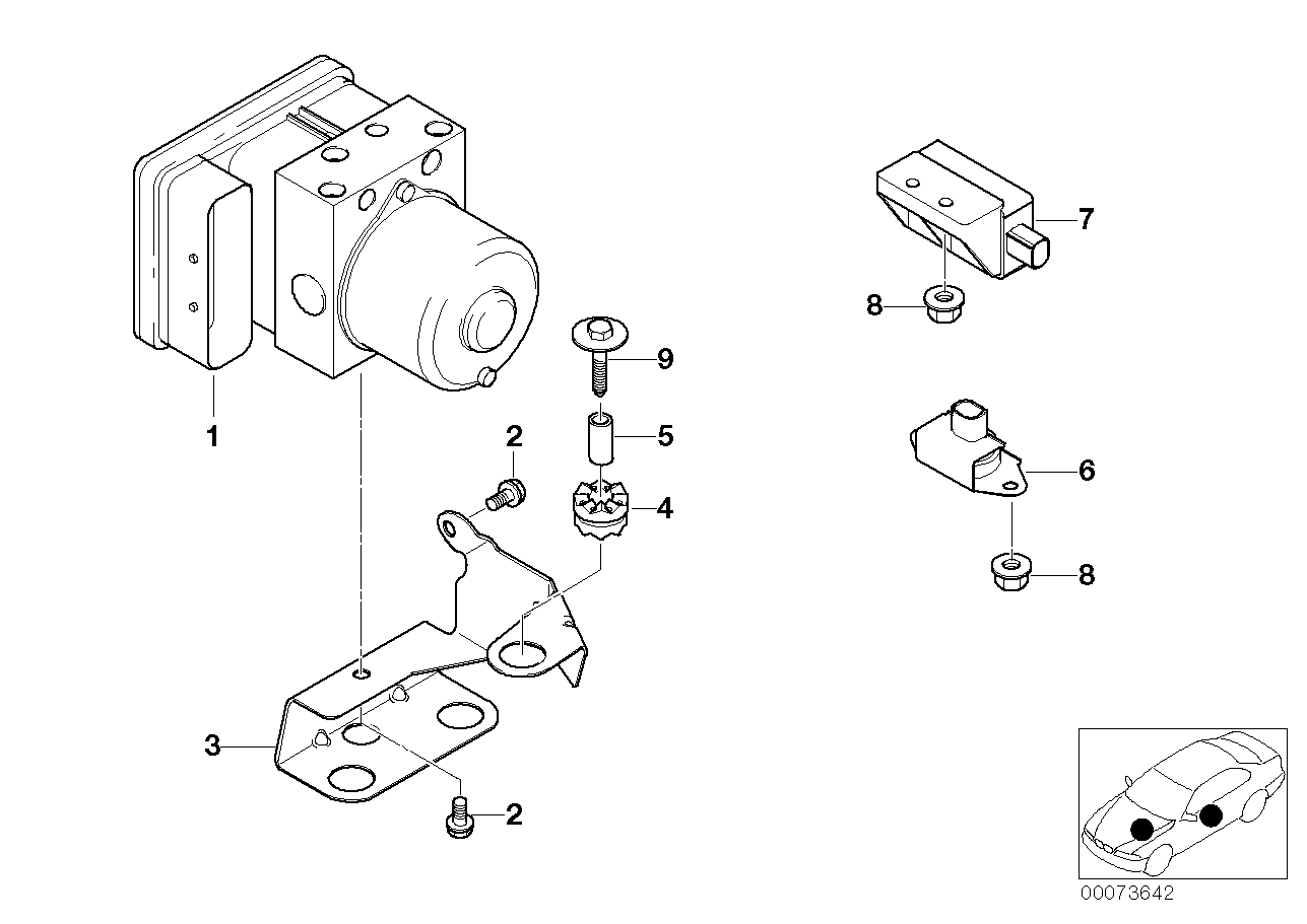 BMW 34516752672 Bracket Hydro Unit