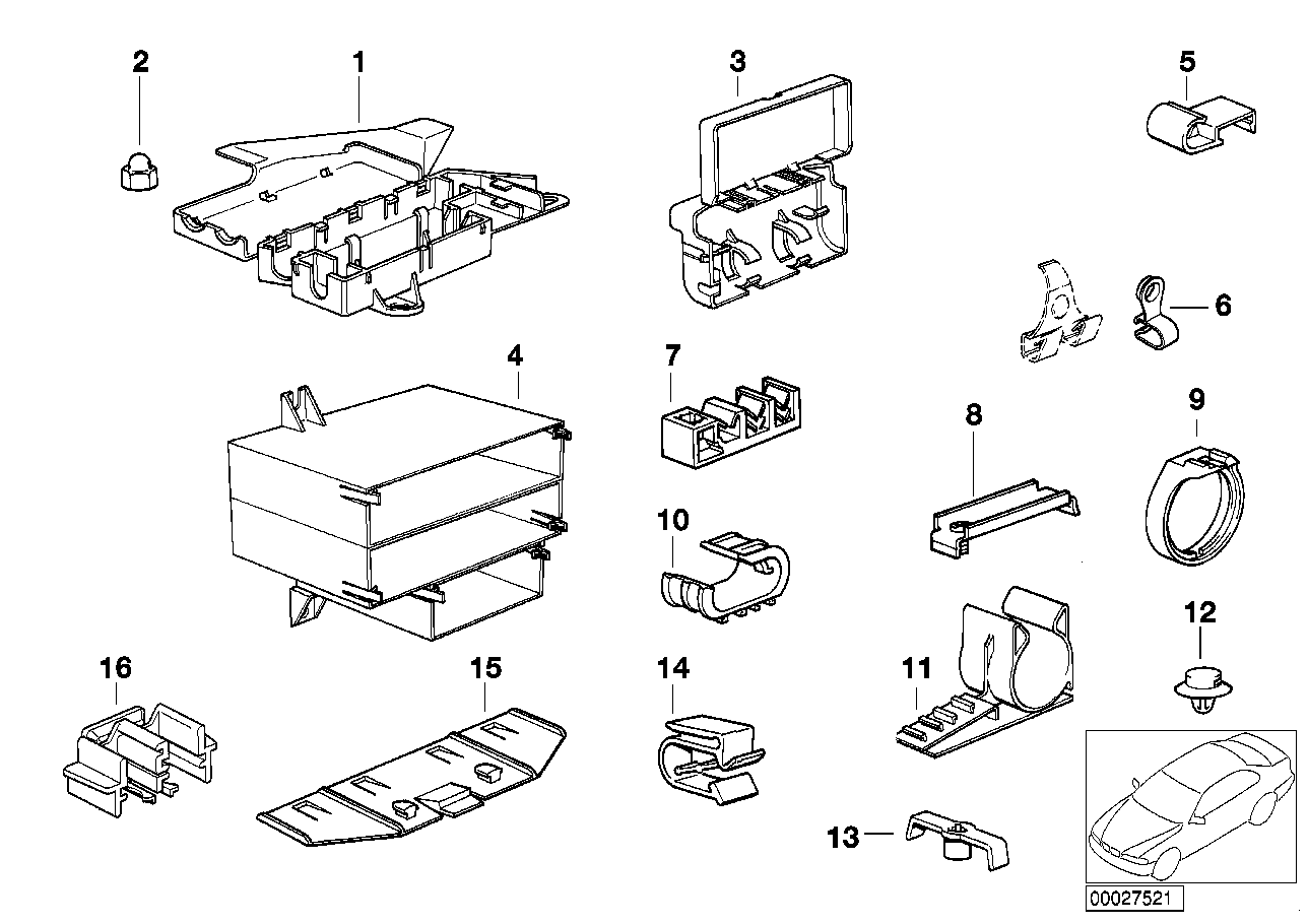 BMW 61138353228 Cable Clip