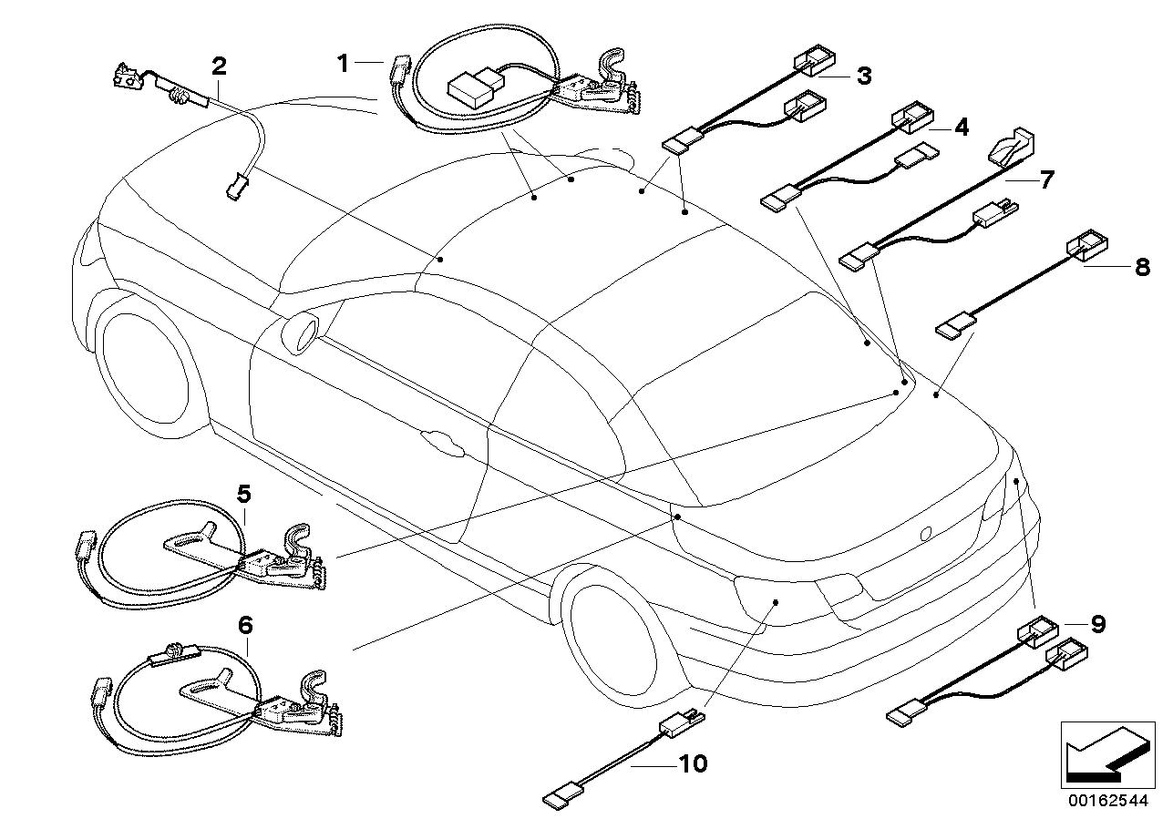 BMW 54377148151 Microswitch, Coupling Fastener, Right