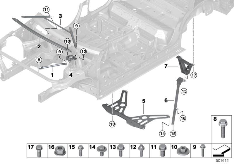 BMW 07147413212 Hexagon Screw/Washer Assembly