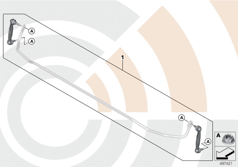 33322467067 BMW REPAIR KIT FOR ANTI-ROLL BAR