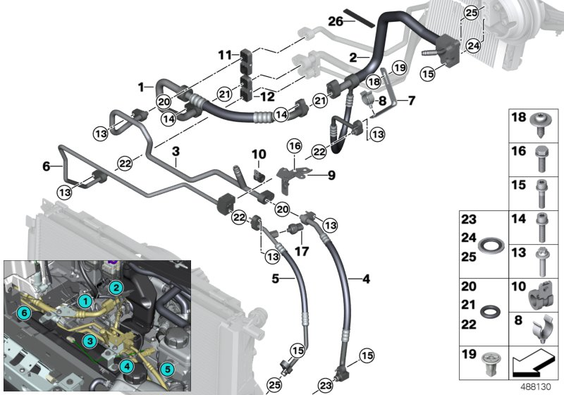 BMW 64539291290 Holder, A/C Line