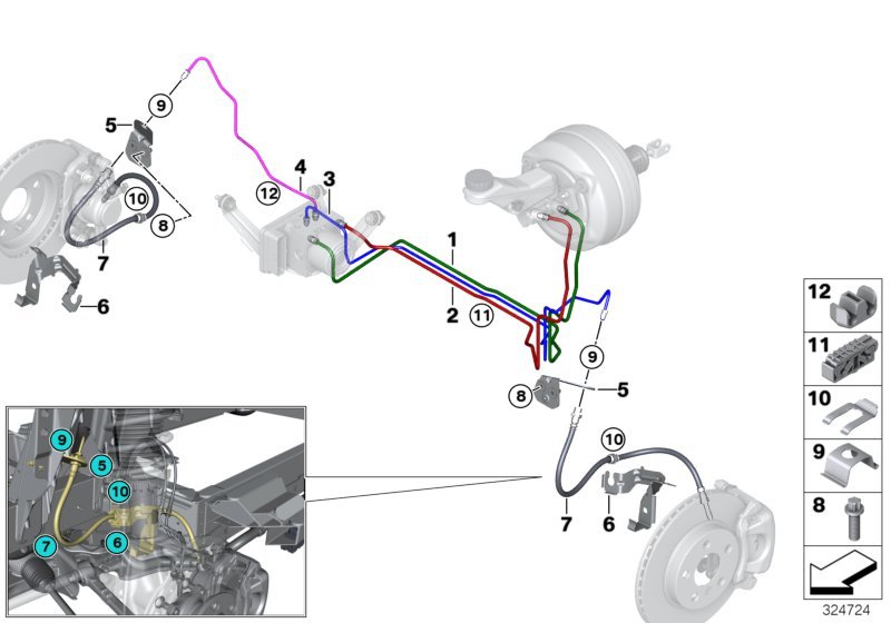 BMW 34326799390 Pipe -Brake Master Cylinder