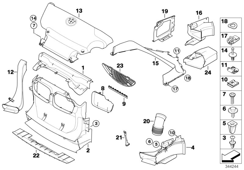 BMW 51717832459 Bracket, Left