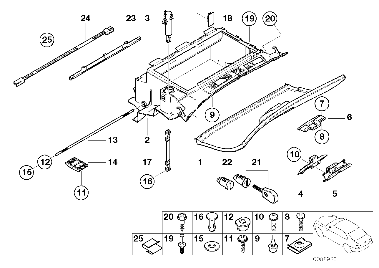 BMW 51167906217 Glove Box