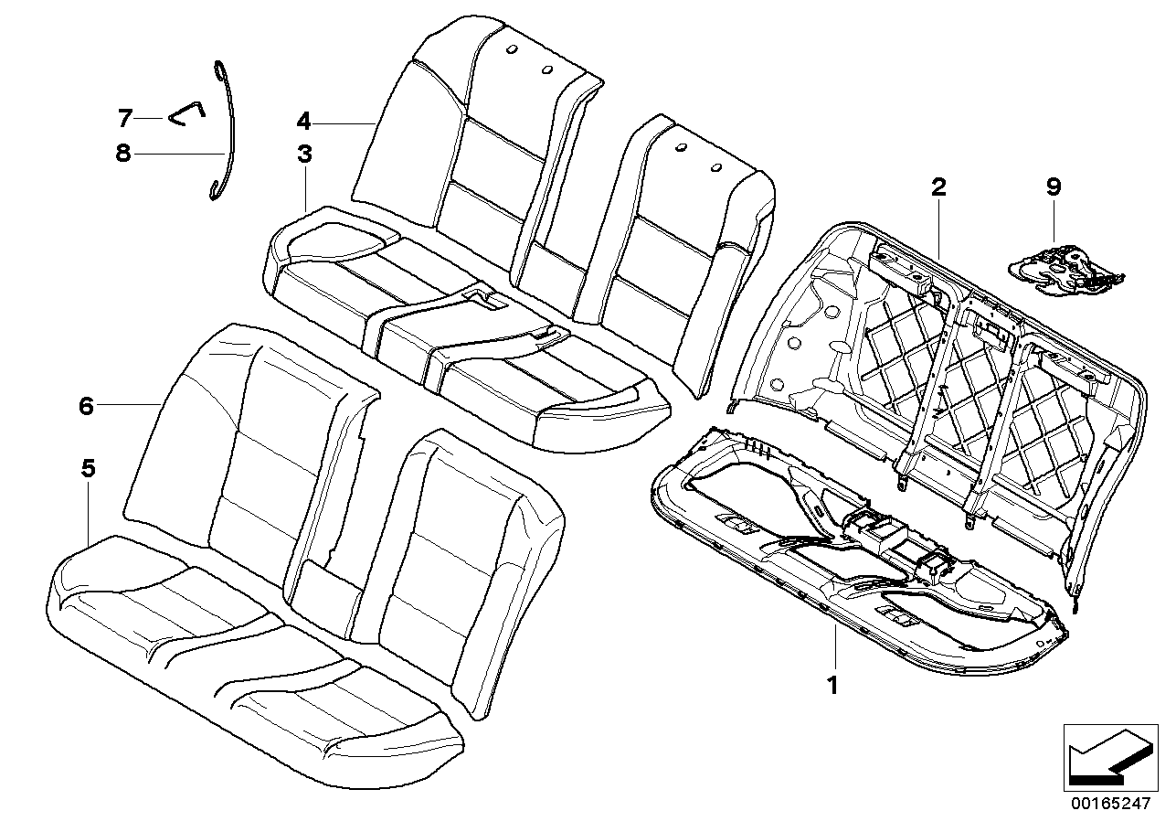 BMW 52209126460 Cover Backrest, Leather