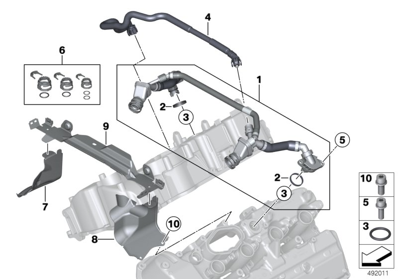 BMW 11158637874 Vent Pipe