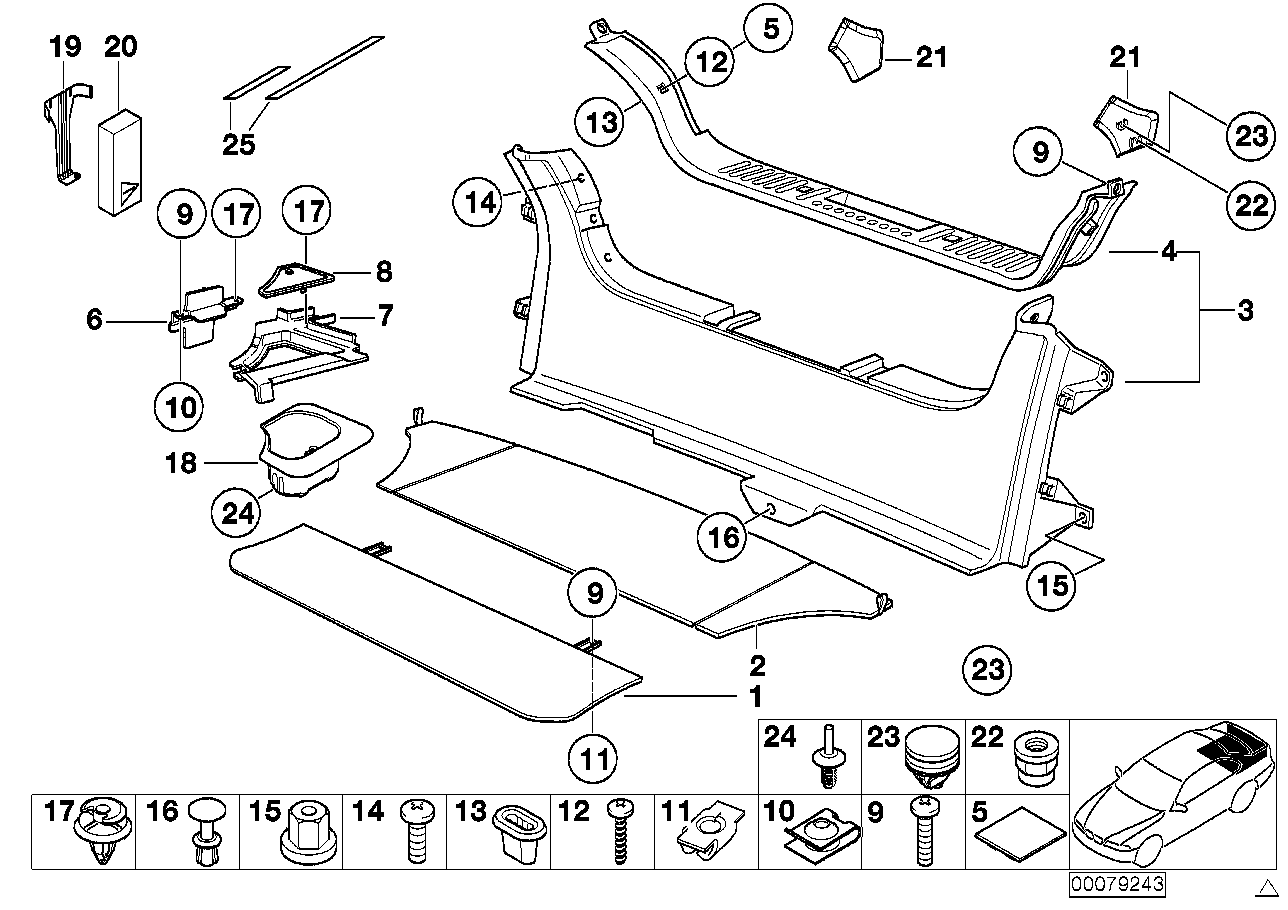 BMW 51717893999 Hook And Loop Fastener