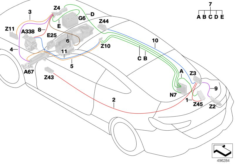 BMW 61118703701 POWER SUPPLY LINE INTEGR. BR