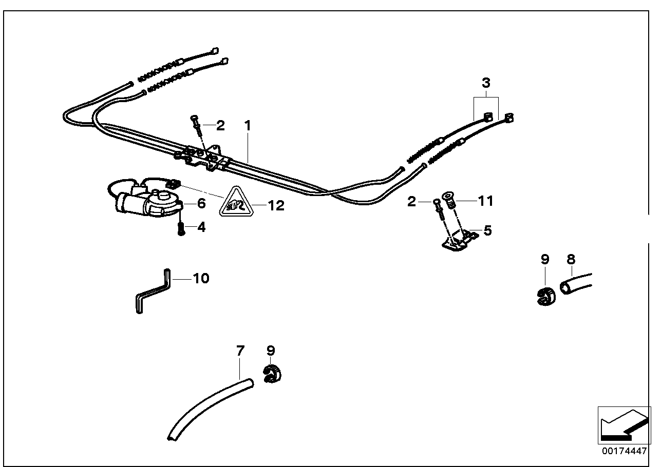 BMW 54128119906 Right Pipe Clamp