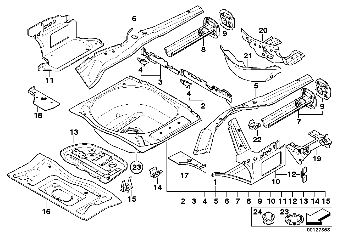 BMW 41127135451 Support, Transverse Brace