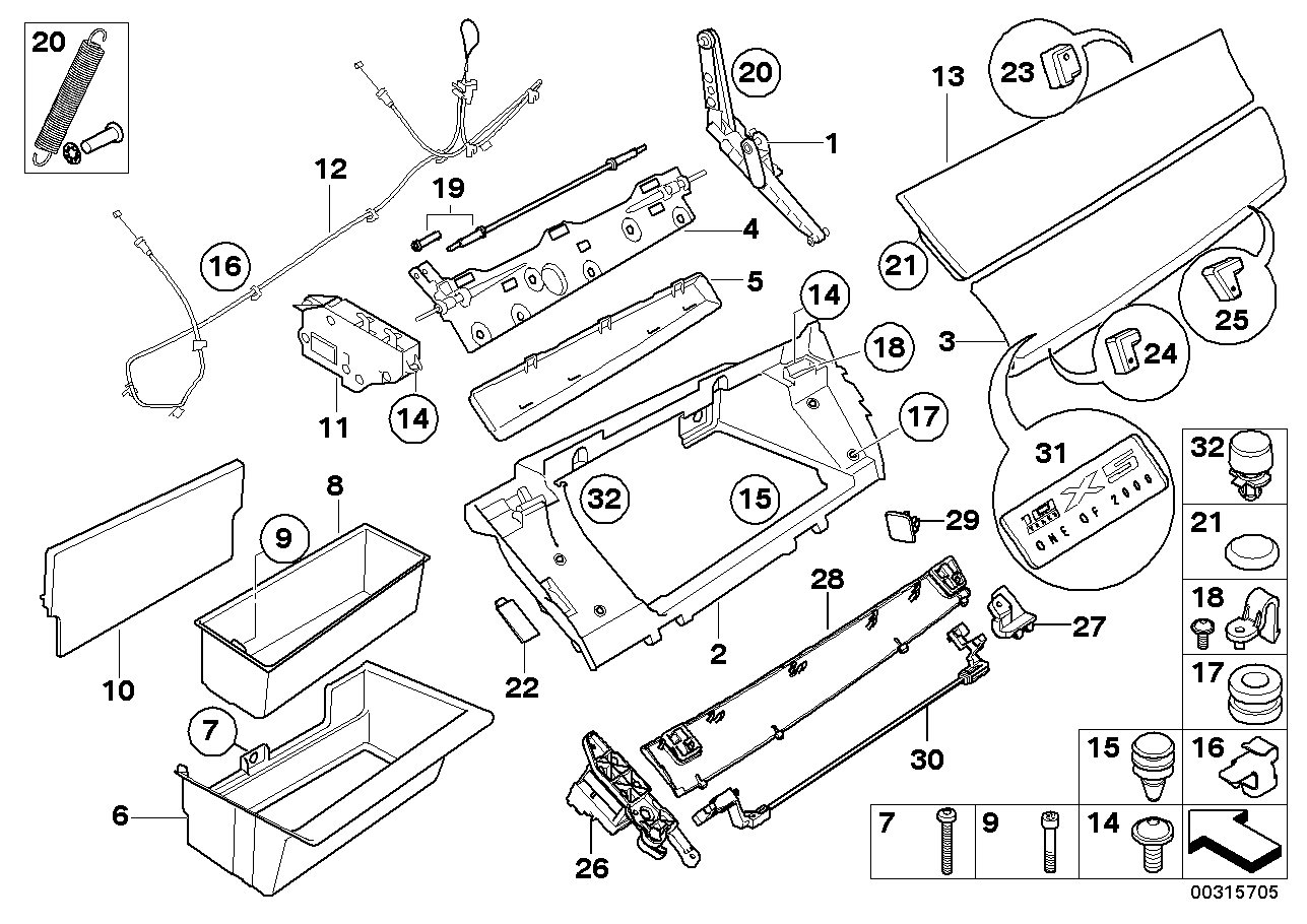 BMW 72129145014 Clip