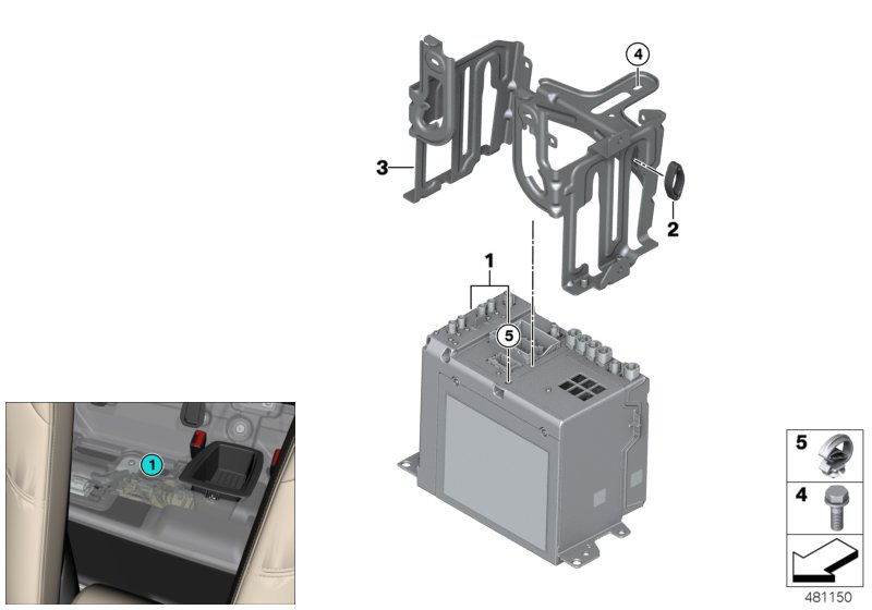 BMW 65154523907 Holder, Headunit