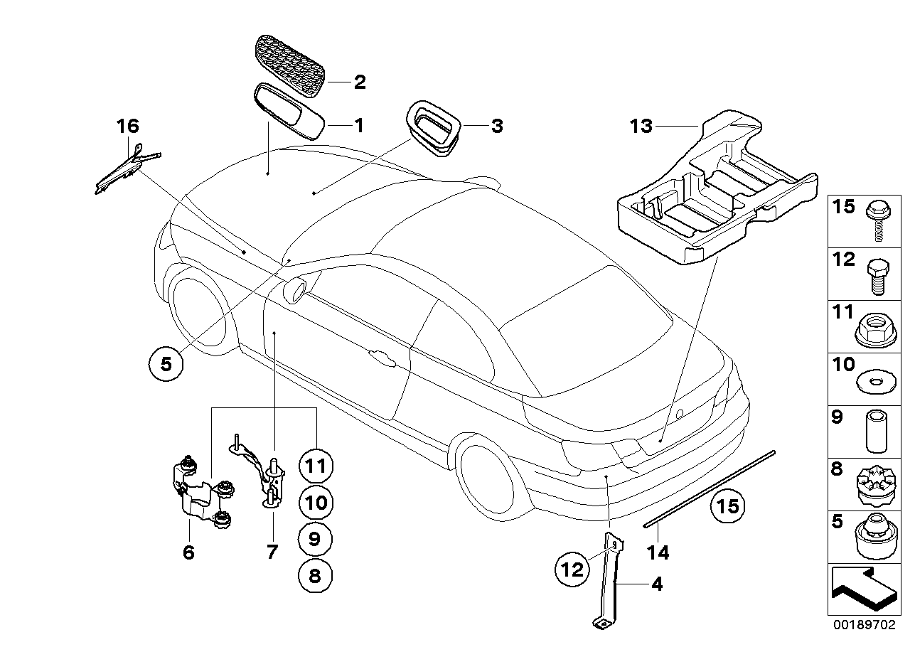BMW 51748035538 Connection Rod, Front Air Duct